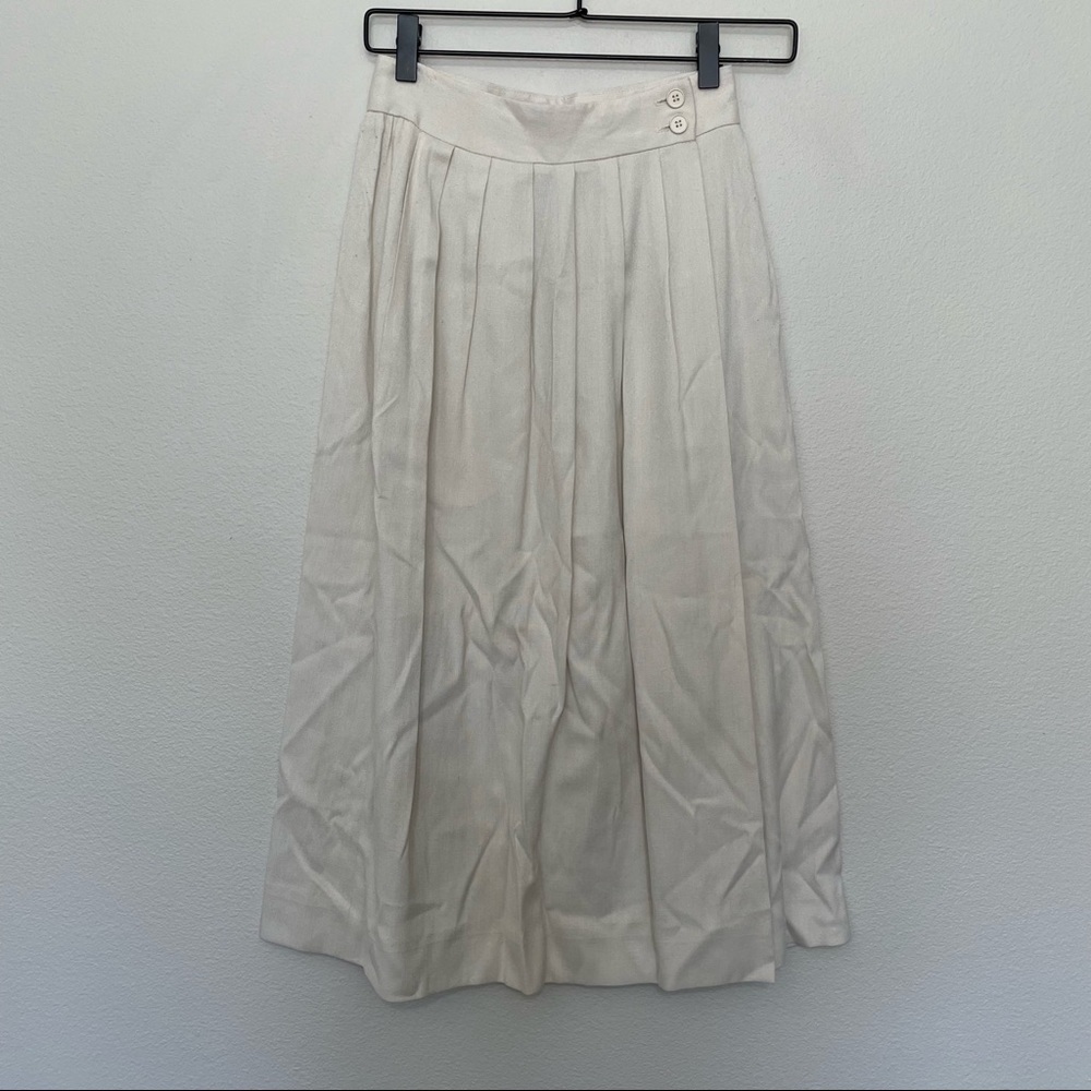 Vintage JH collectibles cream pleated skirt union made in the USA sz.4 womens